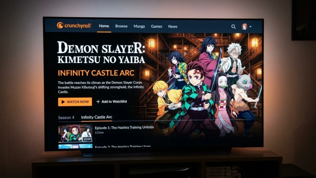 Regional Availability on Crunchyroll of demon slayer infinity castle