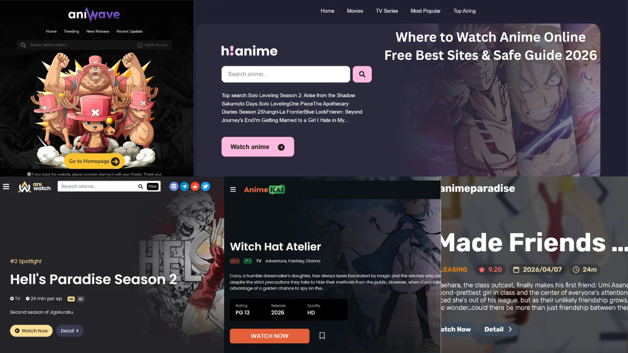 Where to Watch Anime Online Free Best Sites & Safe Guide 2026